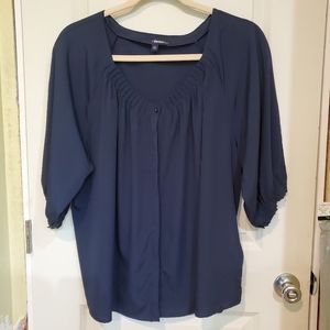 NWOT Navy Blouse